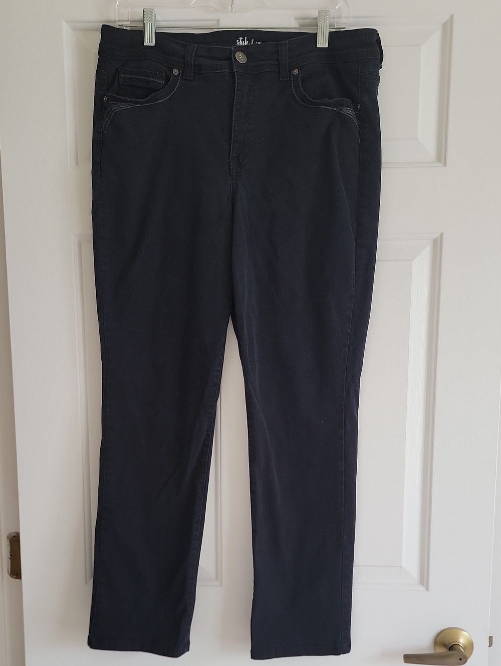Style & Co. Women's Black Straight-Leg Jeans, 14 Short